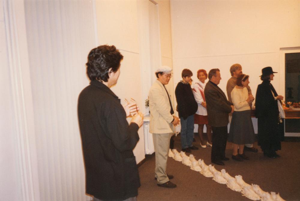 1996년 9월 12일 아르스 폴로나 갤러리 《홍명섭, 김용익 TWO-ONE MAN SHOW》 오프닝 스케치 사진 1