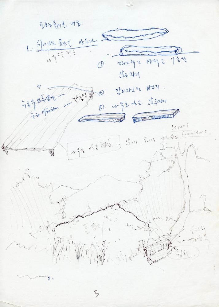 〈쇄석의 고고학〉 관련 서낭당 드로잉 2