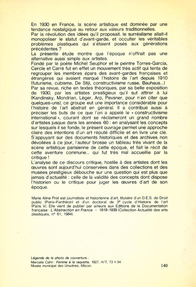 『CERCLE ET CARRÉ : PEINTURE ET AVANT-GARDE AU SEUIL DES ANNÉES 30』 5