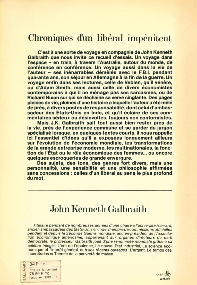 『Chroniques d'un libéral impénitent』 4