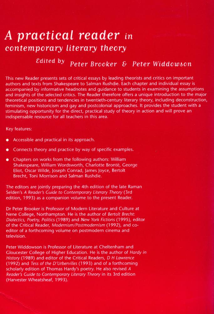 『A practical Reader in Contemporary Literary Theory』 5