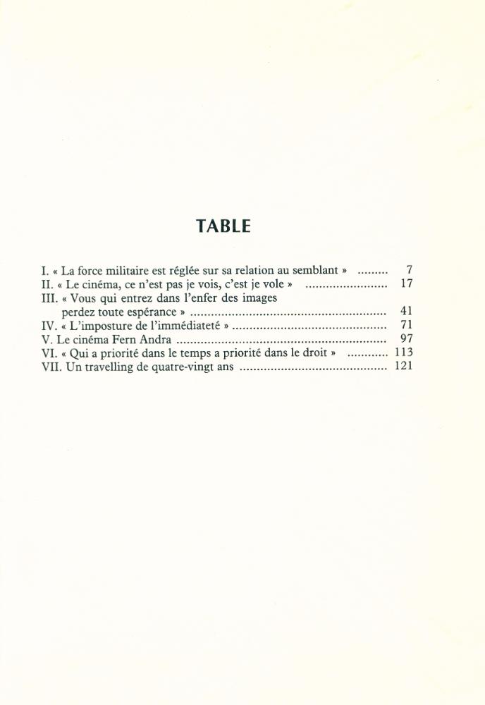『GUERRE ET CINEMA I : LOGISTIQUE DE LA PERCEPTION』 2