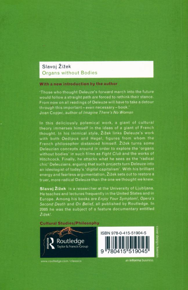『Organs without Bodies : on deleuze and consequences』 4