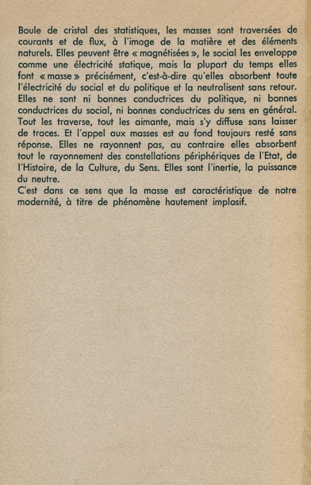 『A l'ombre des majorités silencieuses ou La fin du social』 3