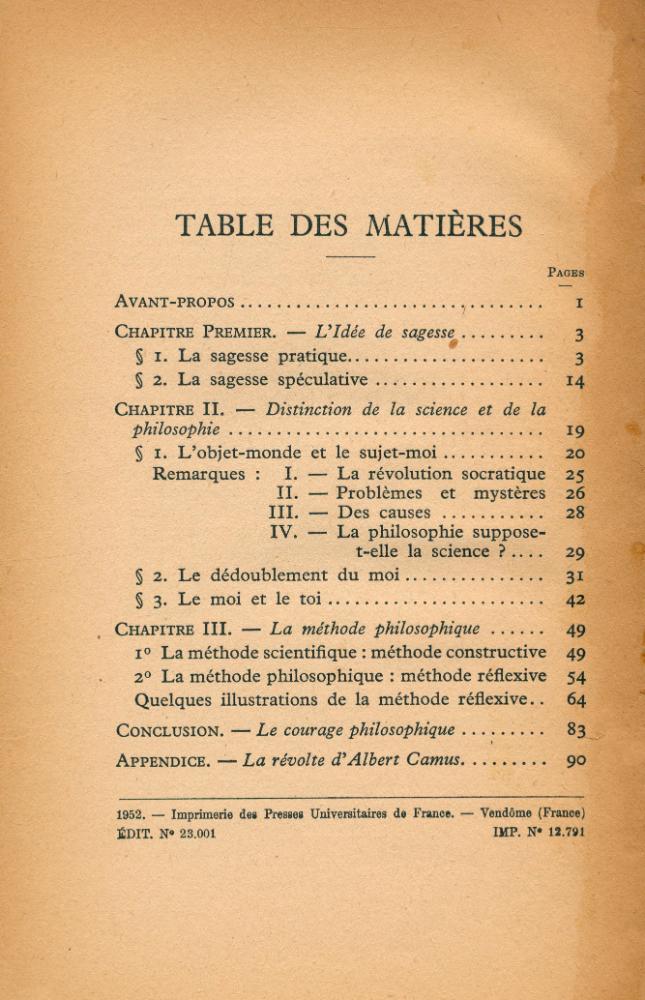 『L'INTENTION PHILOSOPHIQUE』 2
