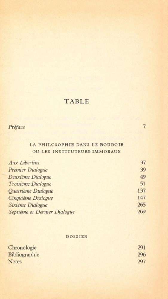 『La Philosophie dans le boudoir ou les Instituteurs immoraux』 2