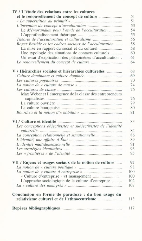 『La notion de culture dans les sciences sociales』 3