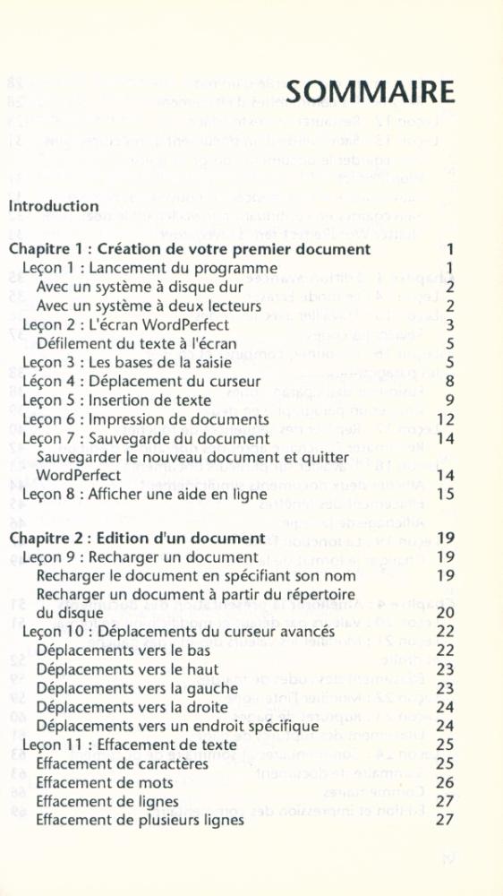 『WordPerfect 5.1 : mode d'emploi』 2