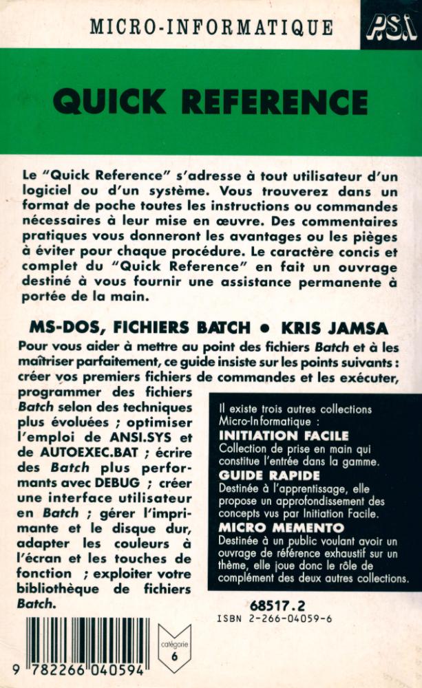 『MICRO INFORMATIQUE 4355 - MS - DOS FICHIERS BATCH』 4