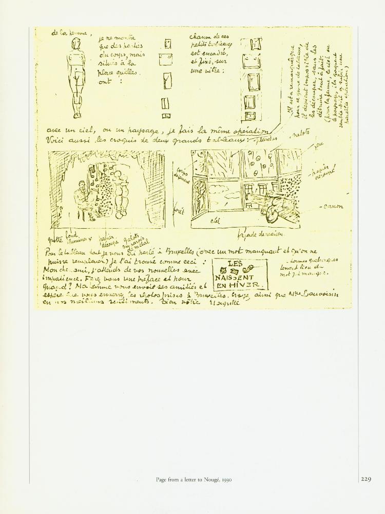 Page from a letter to Nouge, 1930 1