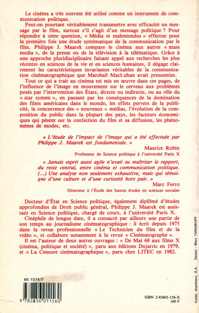 『MÉDIA ET MALENTENDUS : CINEMA ET COMMUNICATION POLITIQUE』