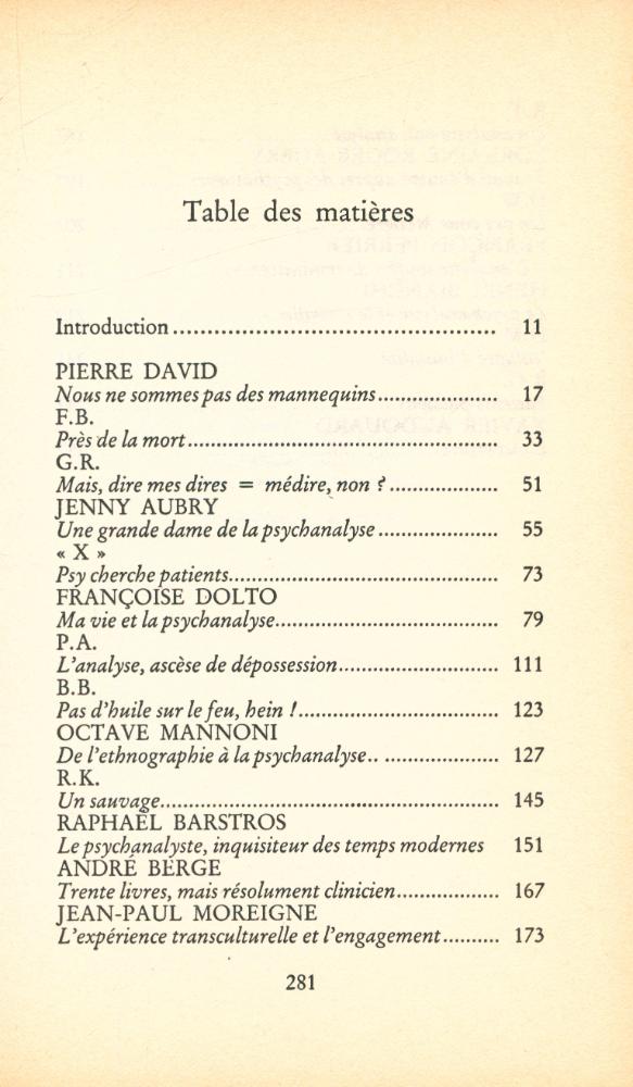 『Les analystes parlent』 2