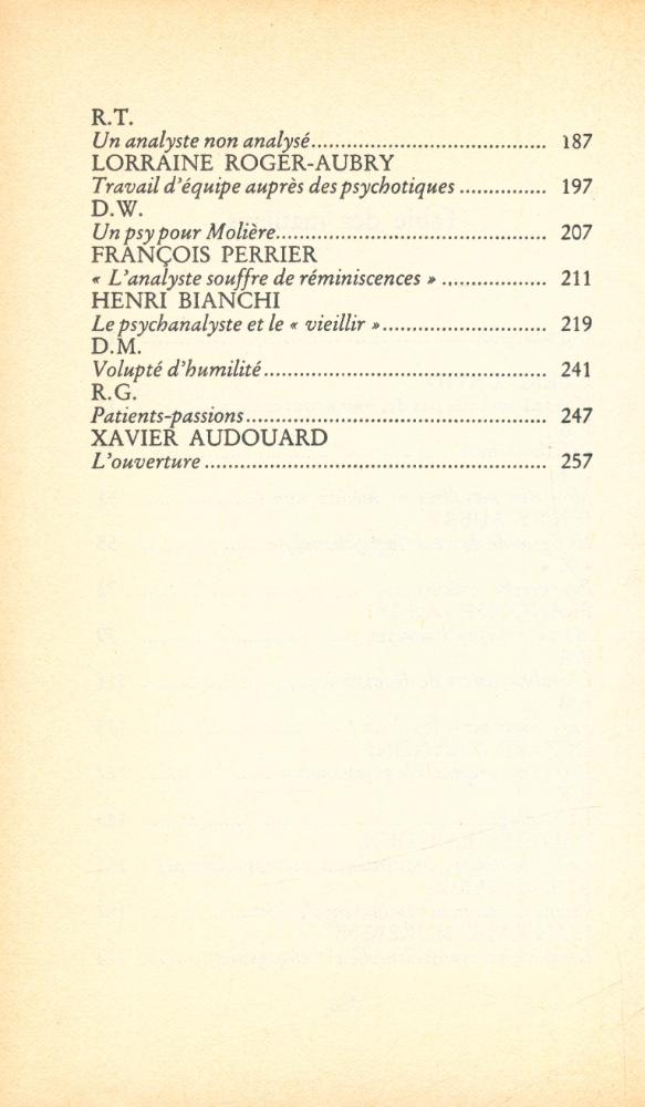 『Les analystes parlent』 3