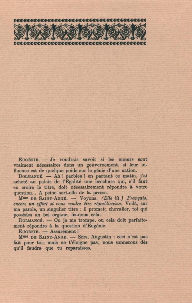 『LA PHILOSOPHIE DANS LE BOUDOIR : TOME SECOND』 2