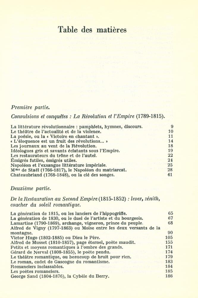 『HISTOIRE DE LA LITTÉRATURE FRANCAISE : Des orages romantiques à la Grande Guerre』 2