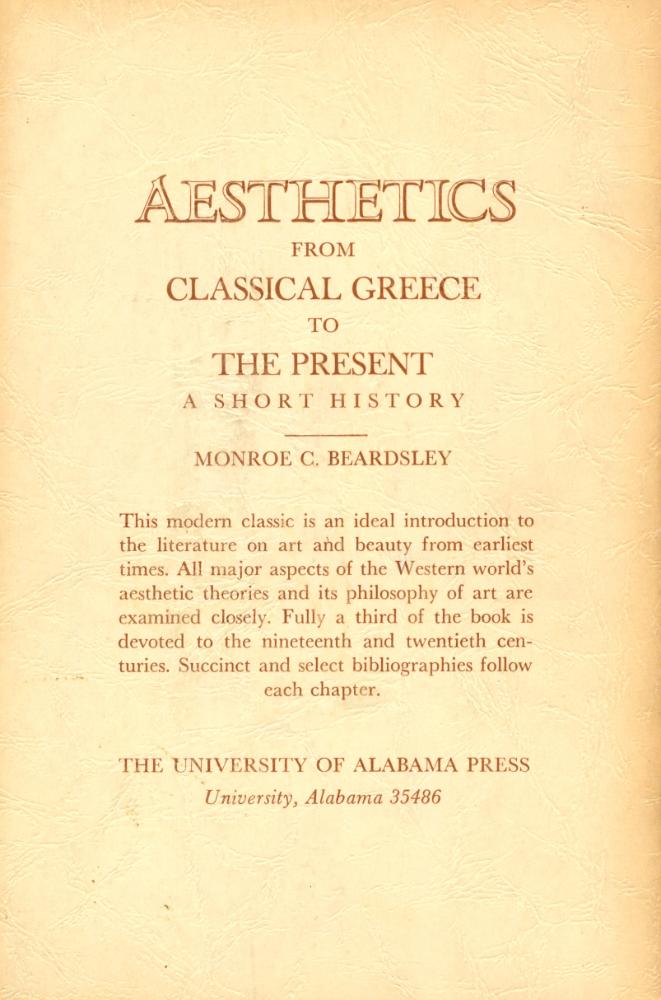 『AESTHETICS FROM CLASSICAL GREECE TO THE PRESENT : A SHORT HISTORY』 5
