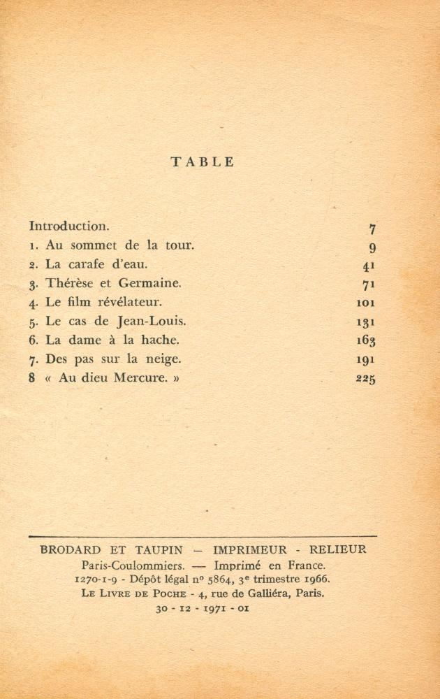 『Les huit coups de l'horloge』 2