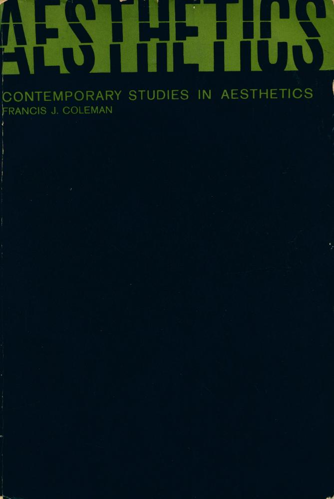 『CONTEMPORARY STUDIES IN AESTHETICS』 1