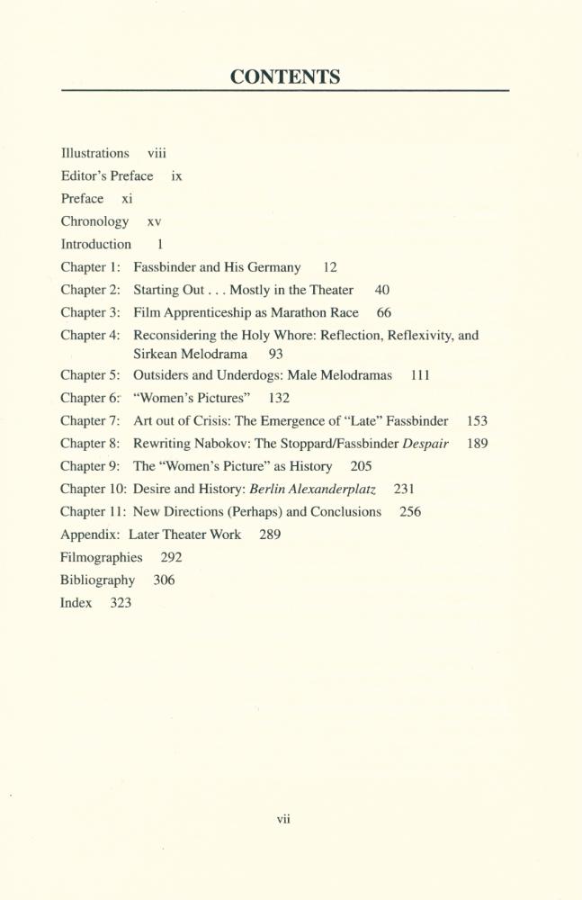 『Understanding Rainer Werner Fassbinder : film as private and public art』 2