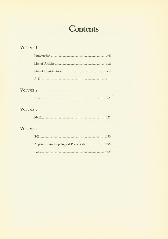 『Encyclopedia of cultural anthropology 4』 2