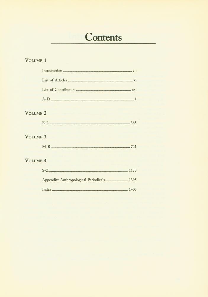 『Encyclopedia of cultural anthropology 1』 2