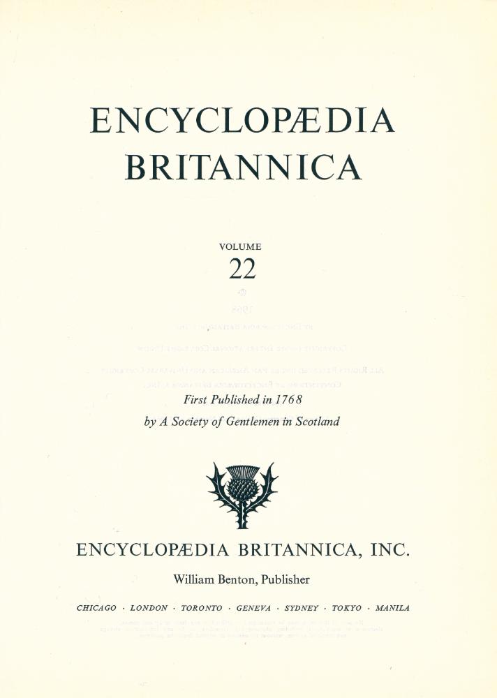 『ENCYCLOPÆDIA BRITANNICA : VOLUME 22』 2
