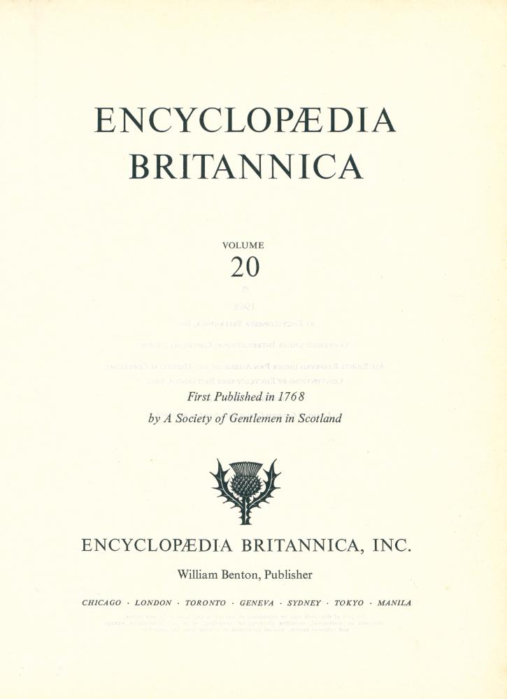 『ENCYCLOPÆDIA BRITANNICA : VOLUME 20』 2