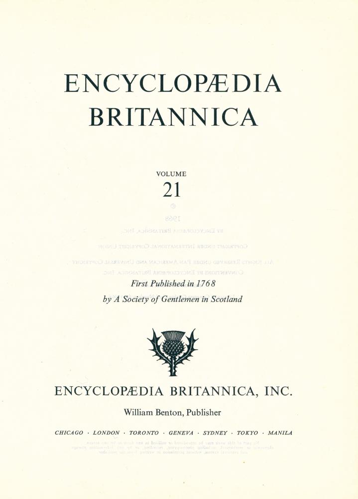 『ENCYCLOPÆDIA BRITANNICA : VOLUME 21』 2
