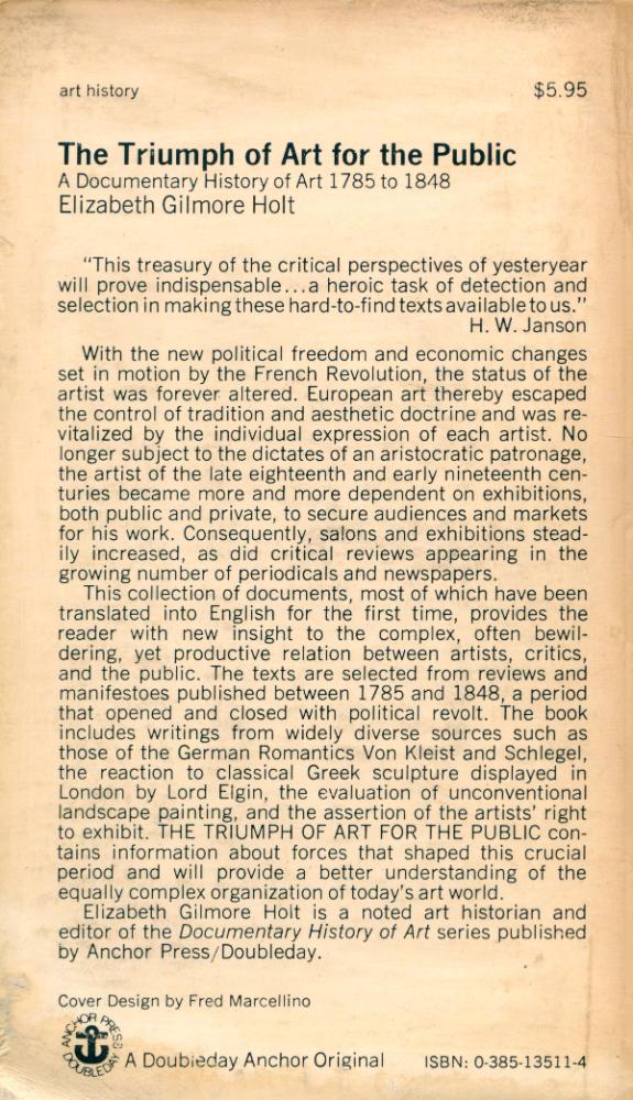 『The triumph of art for the public』