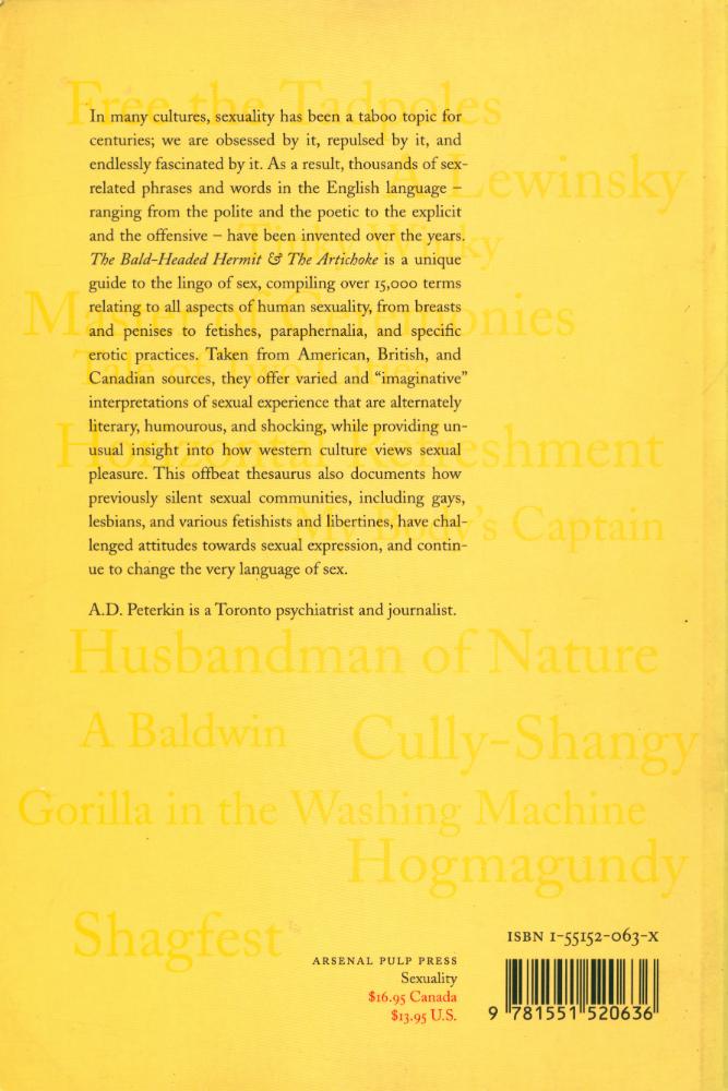 『The BALD - HEADED HERMIT AND The Artichoke : An EROTIC Thesaurus』 4