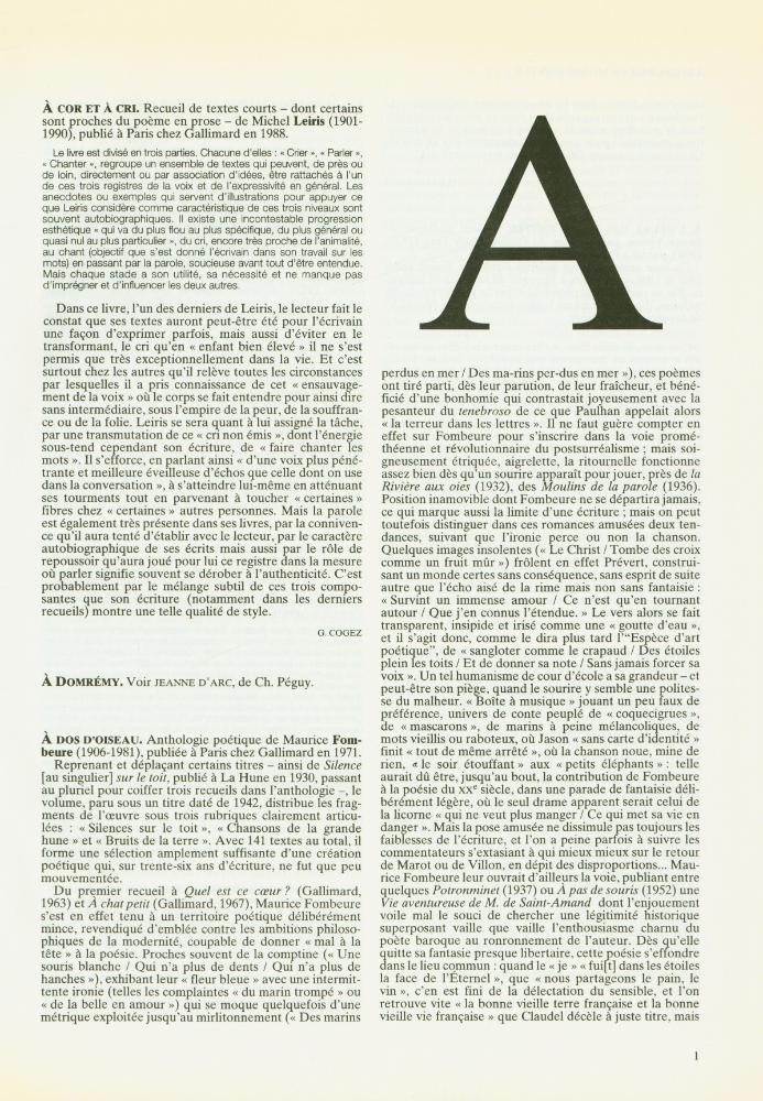 『DICTIONNAIRE DES œuvres littéraires DE LANGUE FRANÇAISE : A - C』 2