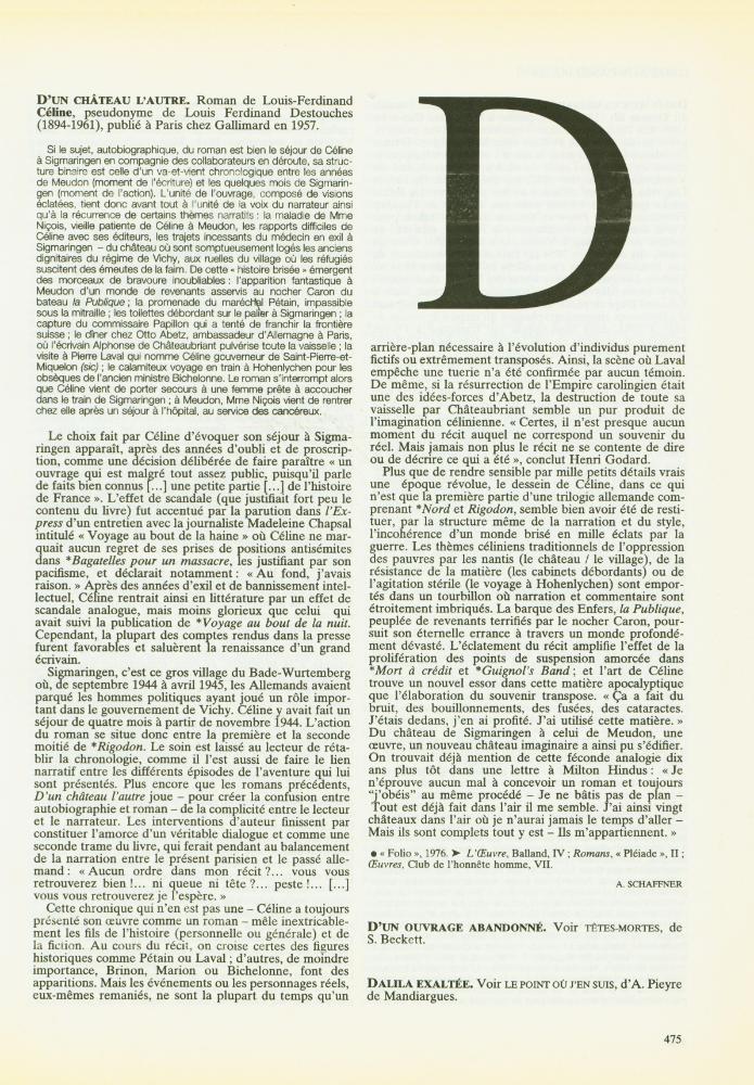 『DICTIONNAIRE DES œuvres littéraires DE LANGUE FRANÇAISE : D - J』 2