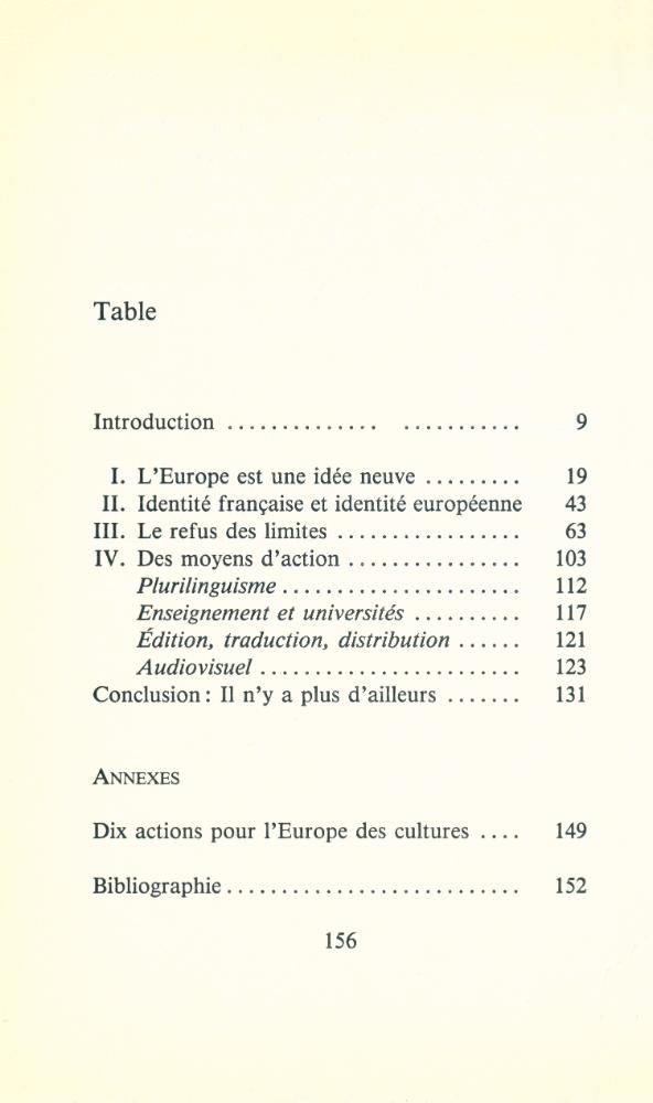 『Europe : le défi culturel』 2