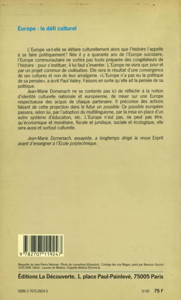 『Europe : le défi culturel』 3