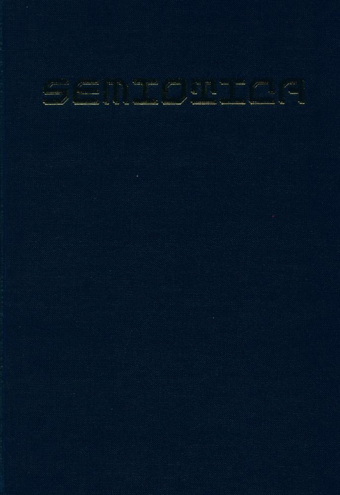 『SEMIOTICA』 1985 Volume 53 - 1/3 1