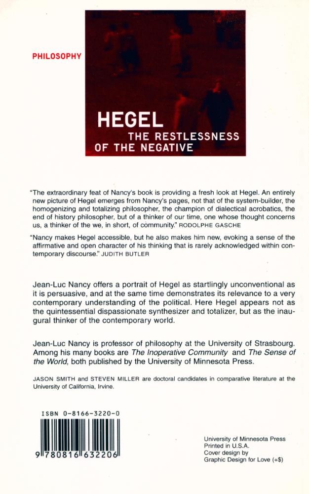 『Hegel : the restlessness of the negative』 3