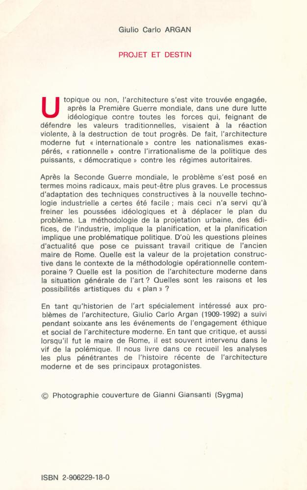 『Projet et destin : Art, architecture et urbanisme』 3