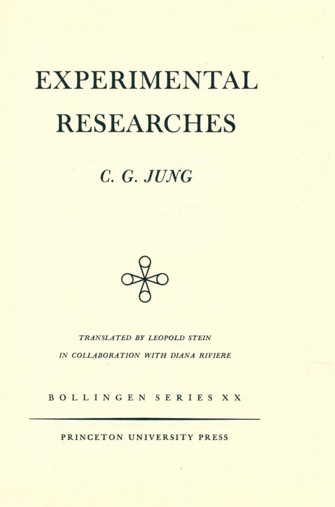『Collected Works of C.G. Jung, Volume 2 - EXPERIMENTAL RESEARCHES』 2