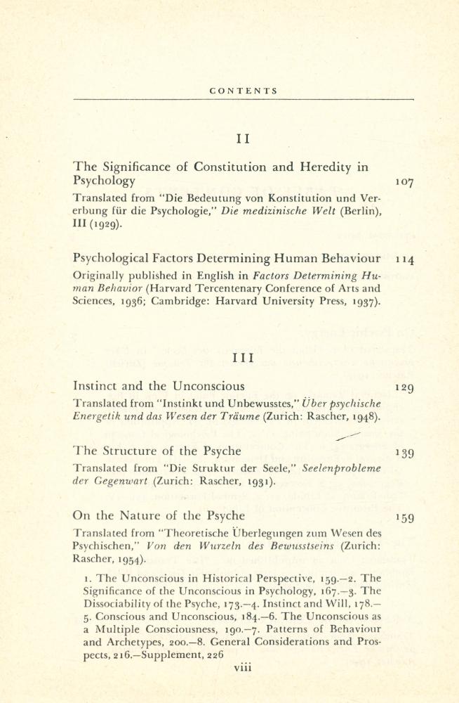 『Collected Works of C.G. Jung, Volume 8 - THE STRUCTURE AND DYNAMICS OF THE PSYCHE』 4