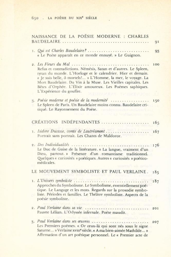『HISTORIE DE LA POÉSIE FRANÇAISE ; LA POÉSIE DU DIX - NEXUVIÈME SIÈCLE 2 - Naissance de la poésie moderne』 3