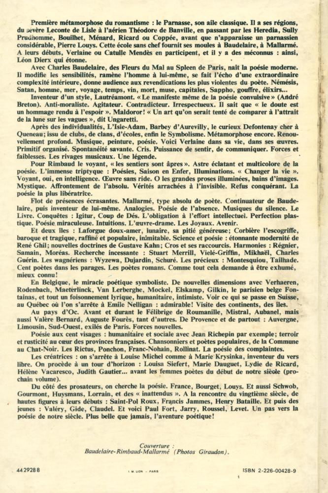 『HISTORIE DE LA POÉSIE FRANÇAISE ; LA POÉSIE DU DIX - NEXUVIÈME SIÈCLE 2 - Naissance de la poésie moderne』 7