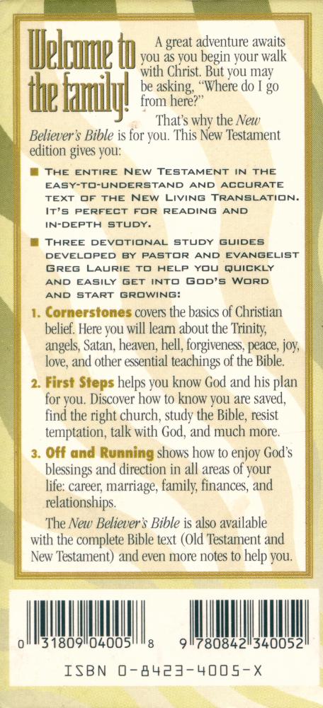 『The new believer's Bible New Testament : New Living Translation』 4