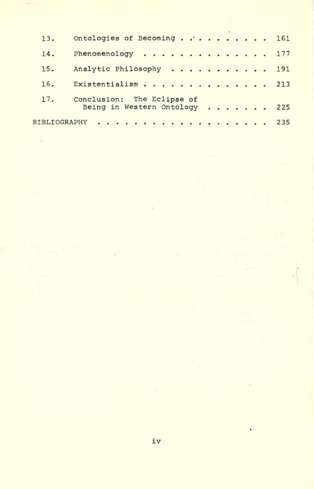 『A HISTORY OF WESTERN ONTOLOGY : From Thales to Heidegger』 3