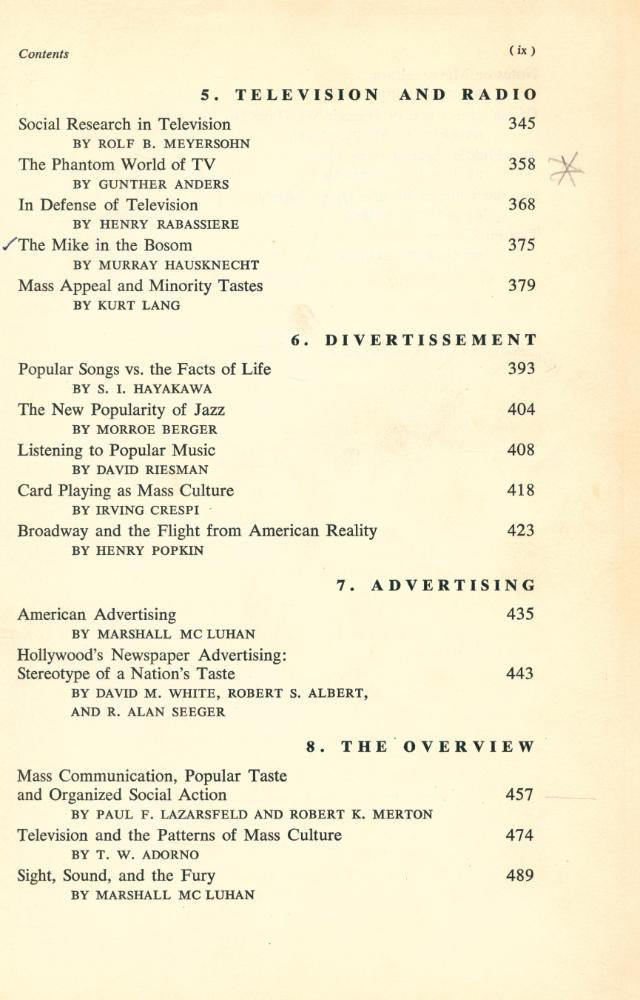 『MASS CULTURE : THE POPULAR ARTS IN AMERICA』 4