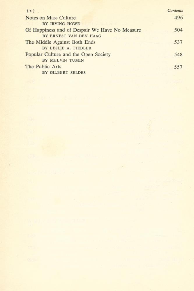 『MASS CULTURE : THE POPULAR ARTS IN AMERICA』 5