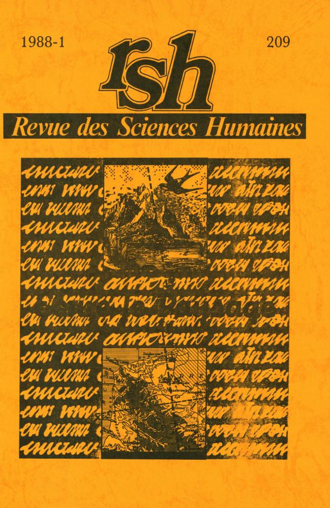 『Revue des Sciences Humaines : 1988 : 209 - 210』 1