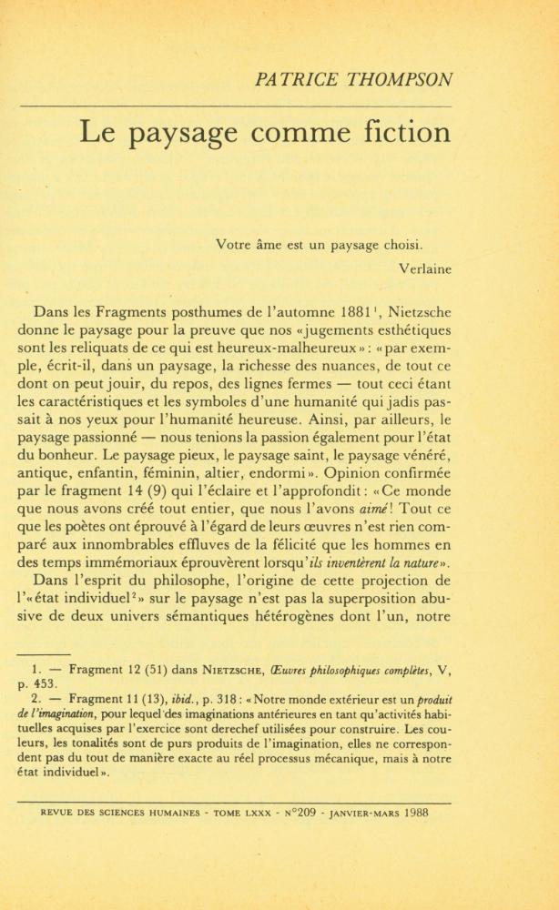『Revue des Sciences Humaines : 1988 : 209 - 210』 2