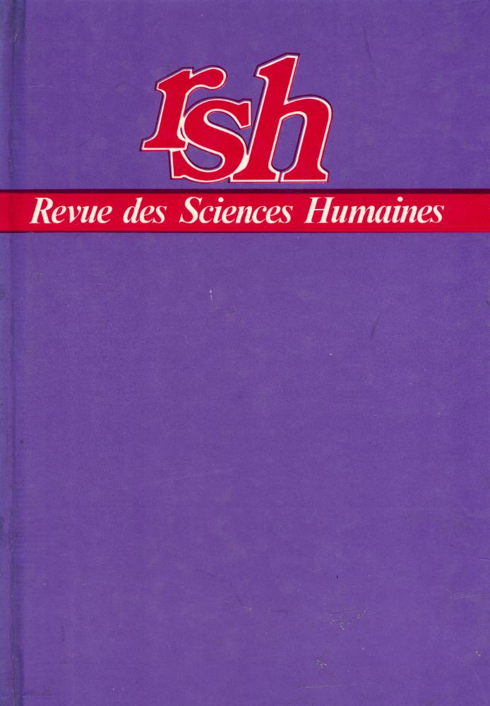 『Revue des Sciences Humaines』 1