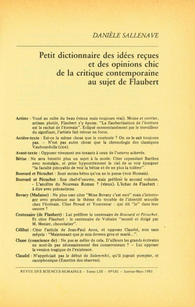 『Revue des Sciences Humaines』 2