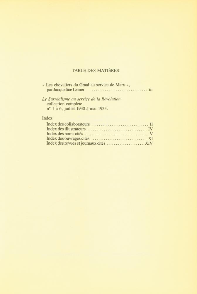 『LE SURRÉALISME AU SERVICE DE LA RÉVOLUTION : Collection complète』 2